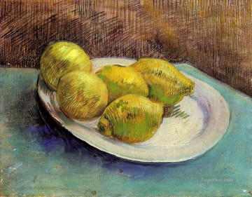  Limones Pintura - Naturaleza muerta con limones en un plato Vincent van Gogh